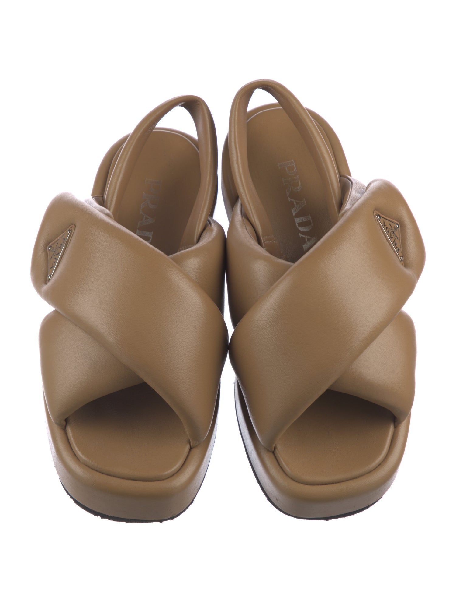 Prada Leather Slingback Sandals